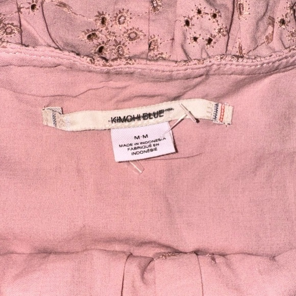 KIMCHI BLUE Jeena Eyelet Off-The-Shoulder Romper Festival Revolve Pink Coquette - Picture 7 of 8